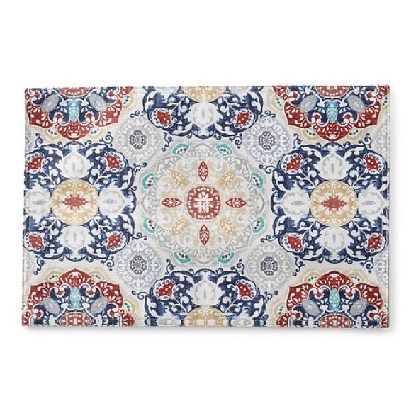 4 pc Painted Spanish Tile Medallion Single Placemats - Picture 2 of 10